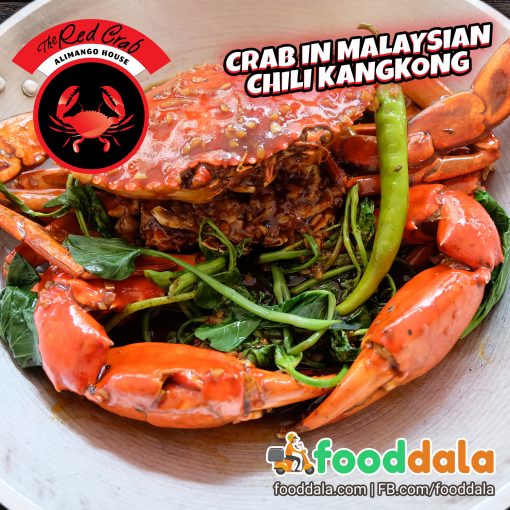 Red Crab Crab in Malaysian Chili Kangkong