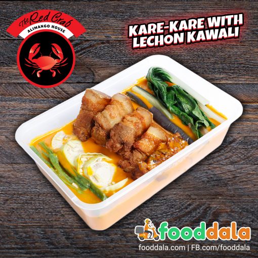 Red Crab Kare-Kare with Lechon Kawali