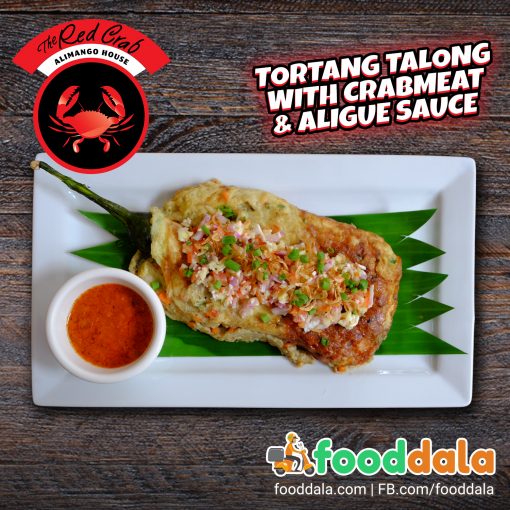 Red Crab Tortang Talong with Crabmeat & Aligue Sauce